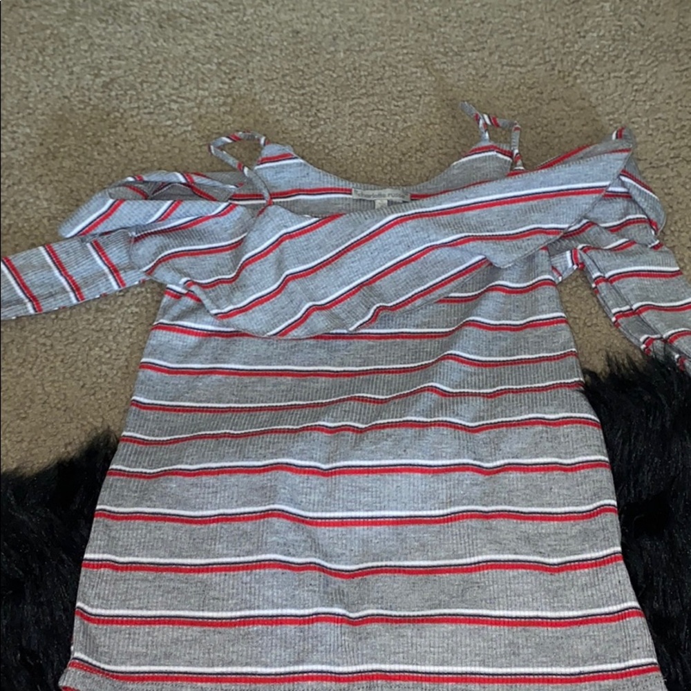 Tank top off shoulder long sleeve?